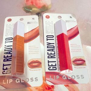 🛍️2 Beauty Intuition Natural Nude Get Ready To Shine & Pink Peony Lip 👄Gloss💄